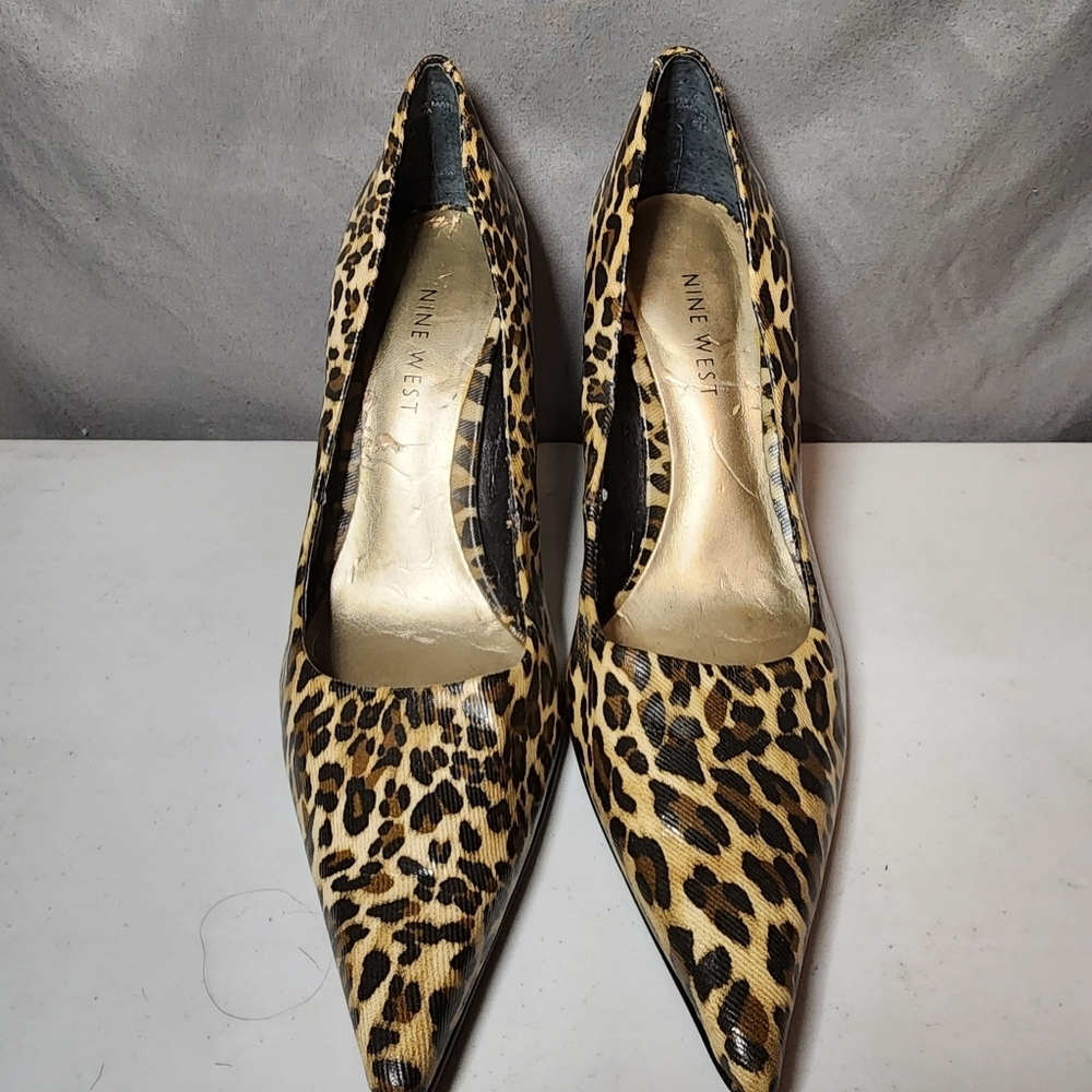 Leopard Print Stiletto Heels - Picture 3 of 5